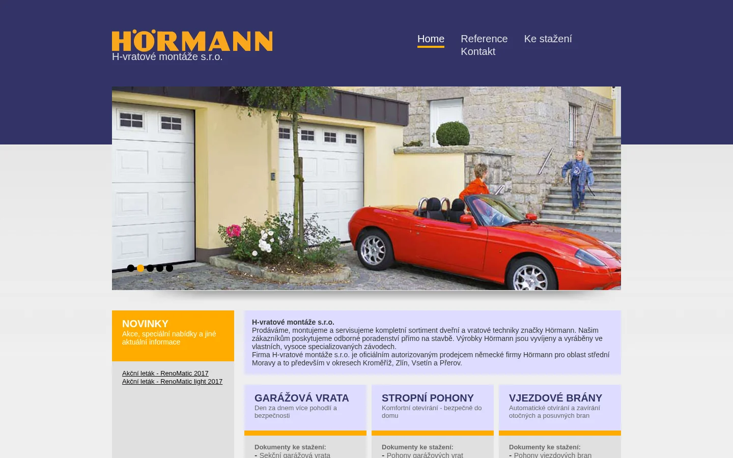 H-vratové montáže, s.r.o. website