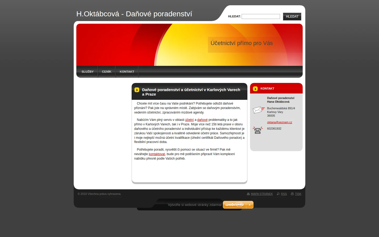 H.Oktábcová website