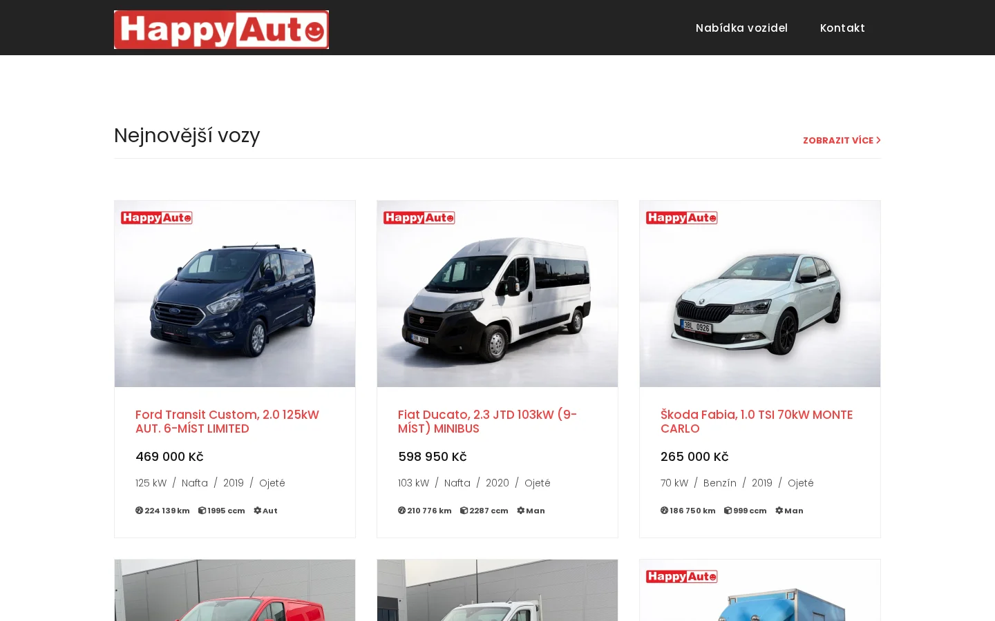 Happyauto s.r.o. website