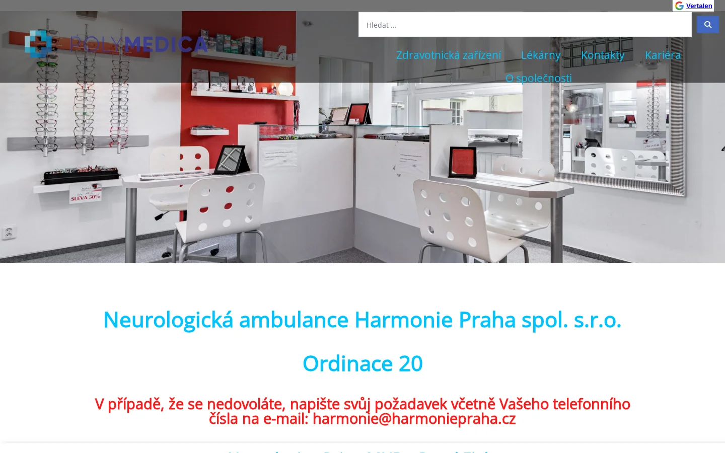 HARMONIE Praha, spol. s r.o. website