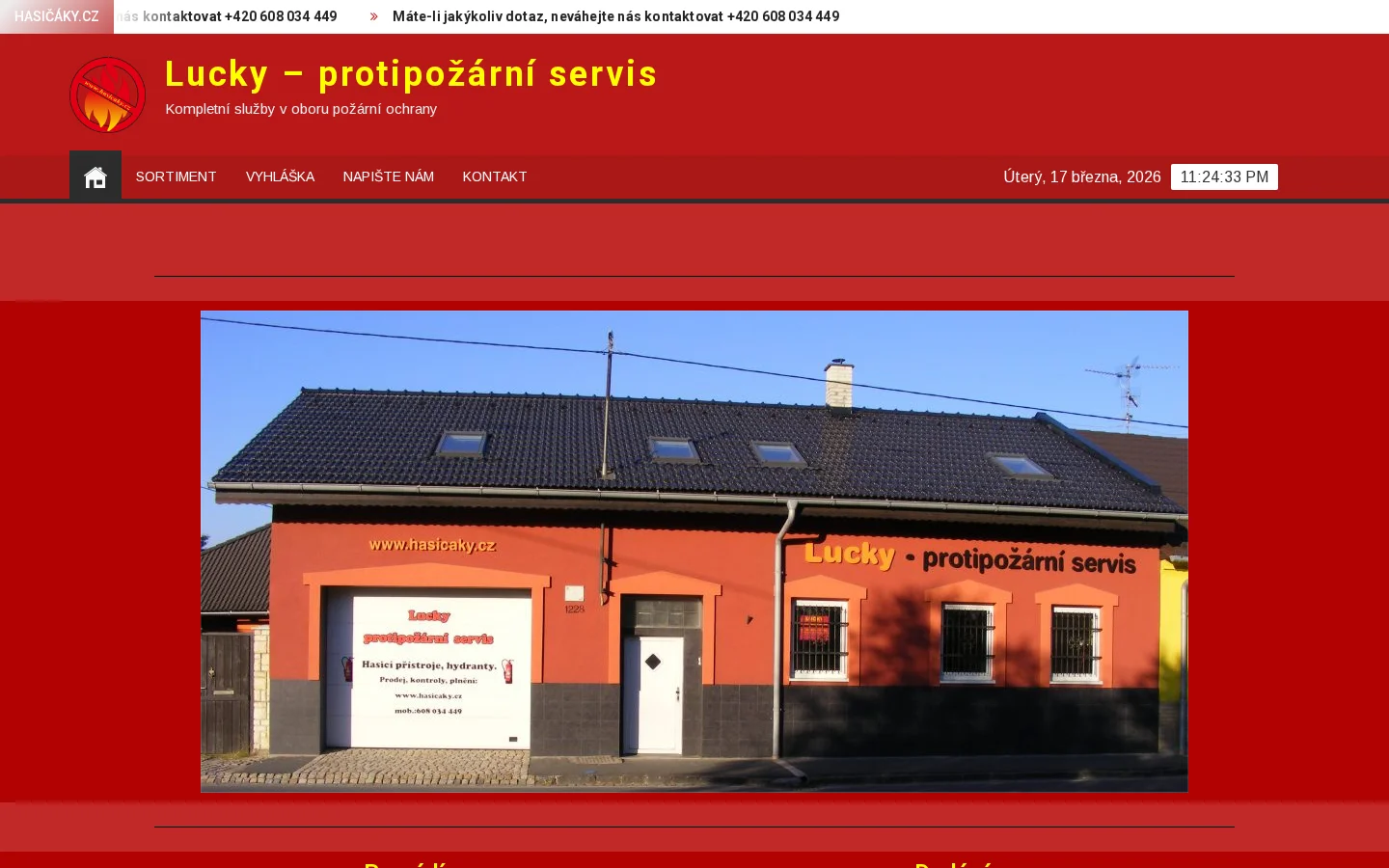 Lucky - protipožární servis website