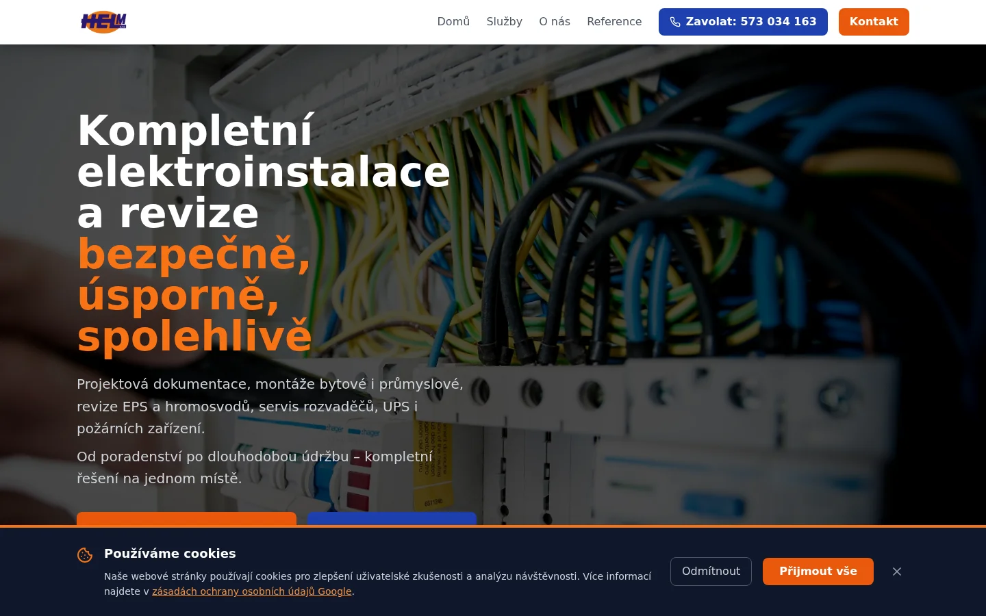 HELM, s.r.o. website