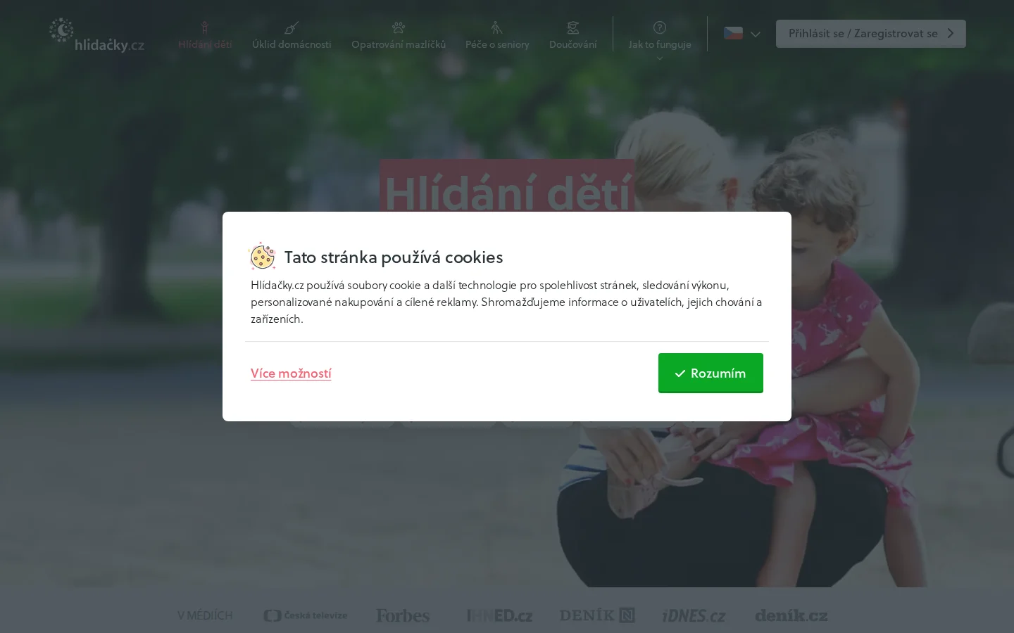 Hlídačky.cz website