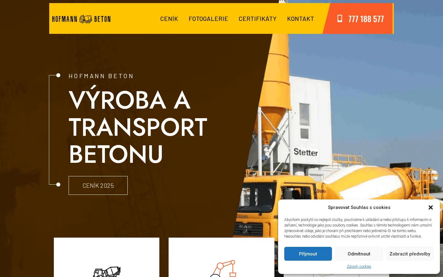 HOFMANN BETON, s.r.o. website
