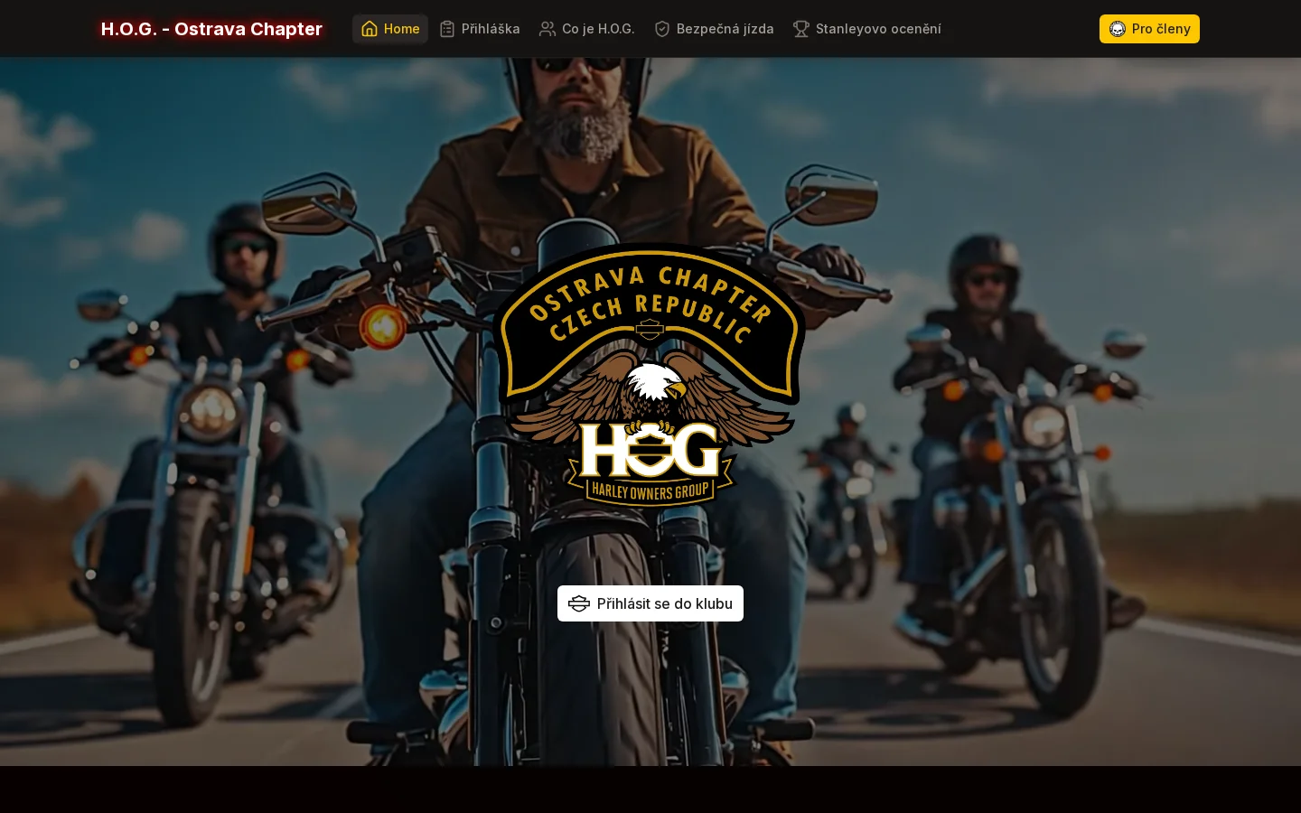 Harley Owners Group Ostrava Chapter website