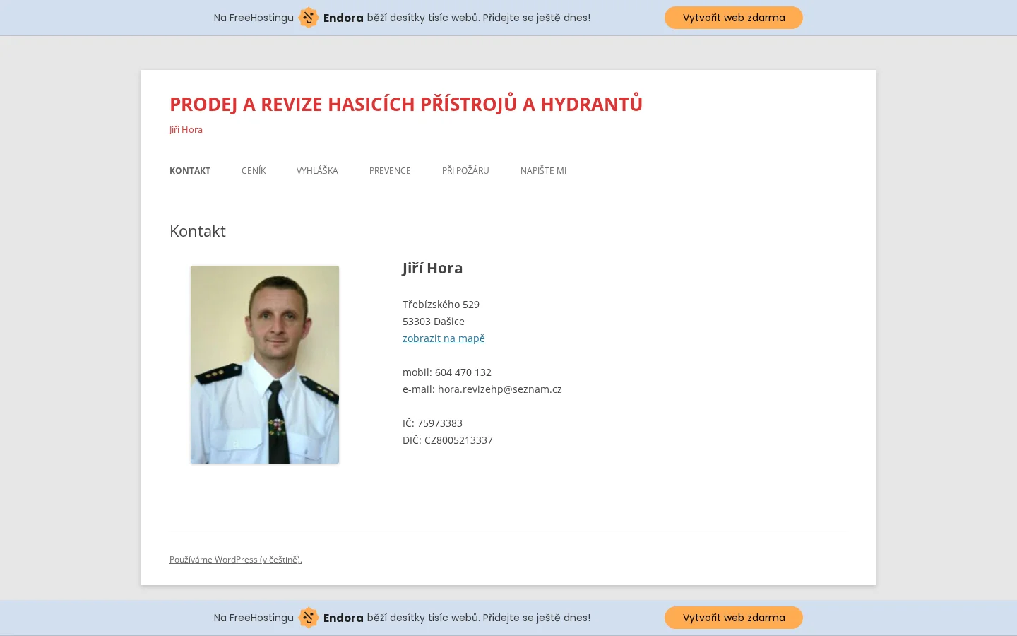 Jiří Hora website
