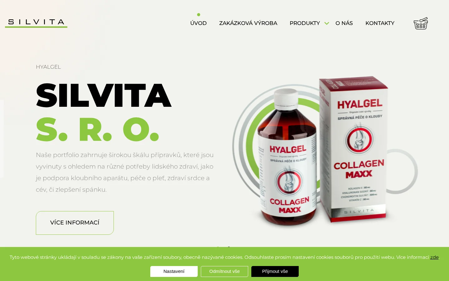 Hyalgel.cz website