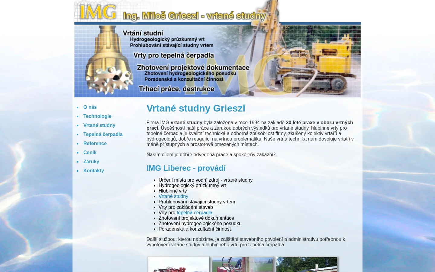 IMG studny website
