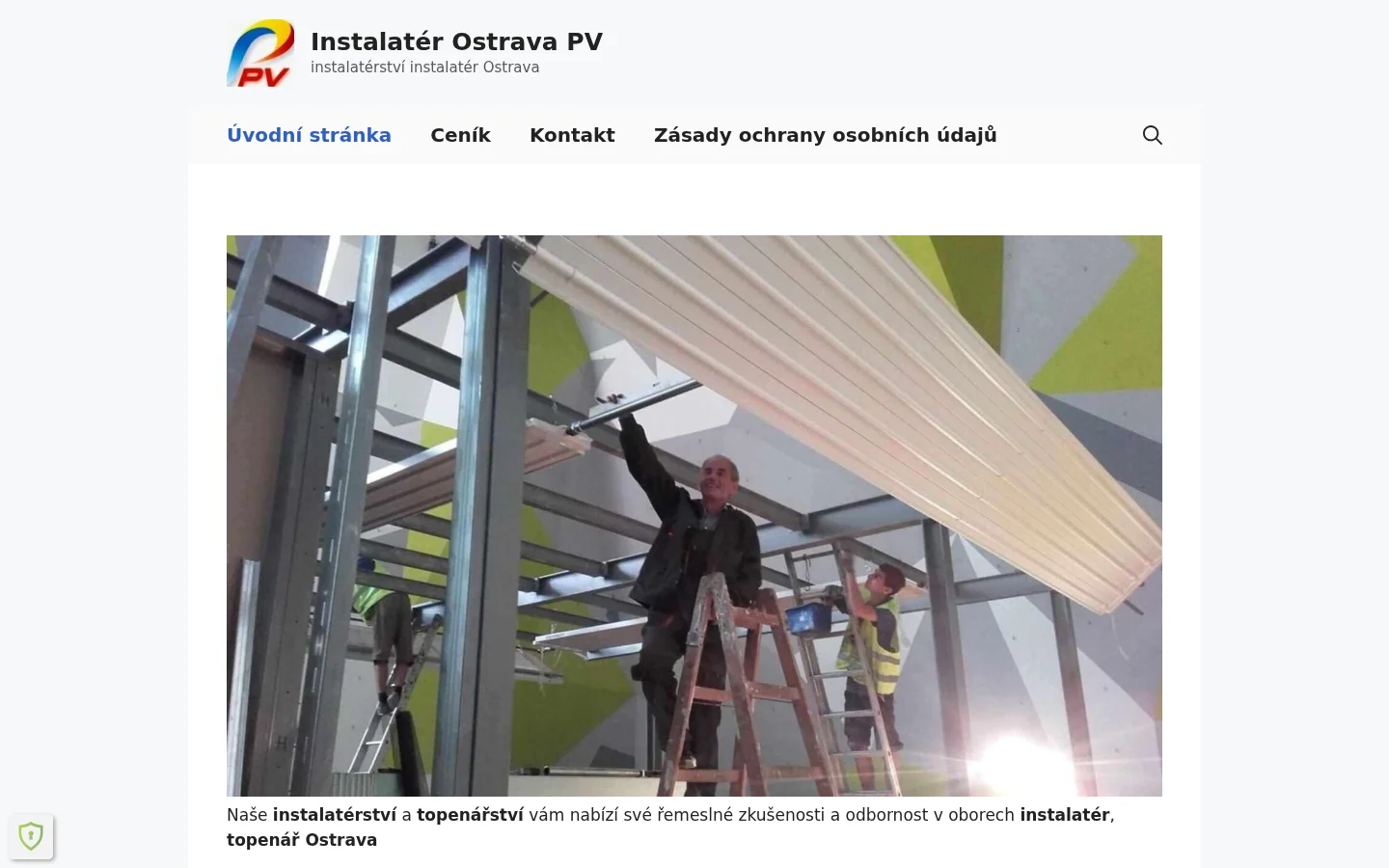 Instalatér Ostrava - Pavel Večeřa website