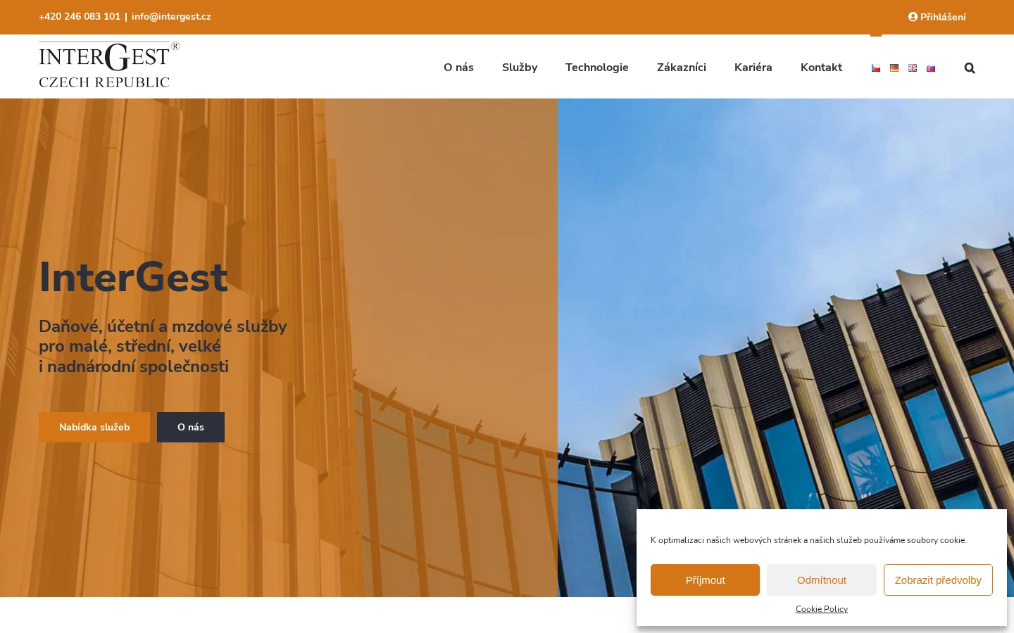 INTERGEST CZ, s.r.o. website