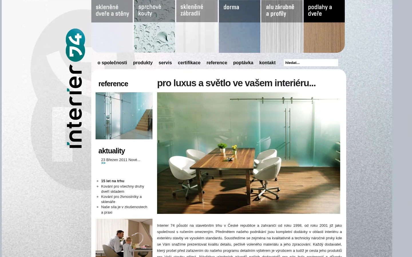 INTERIER 74, spol. s r.o. website