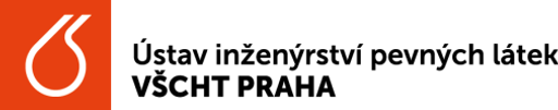 Ústav inženýrství pevných látek Fakulty chemické technologie logo