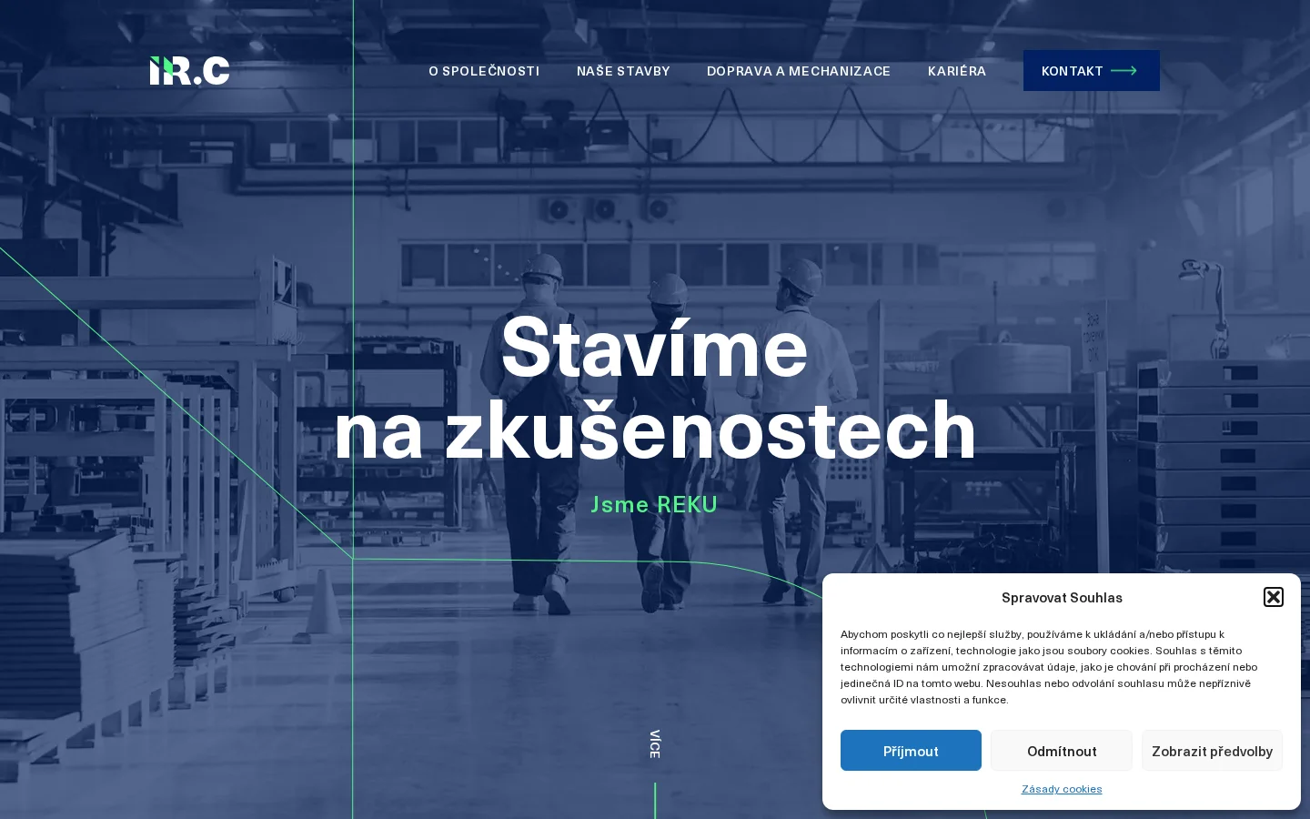 IR.Construction, s.r.o. website