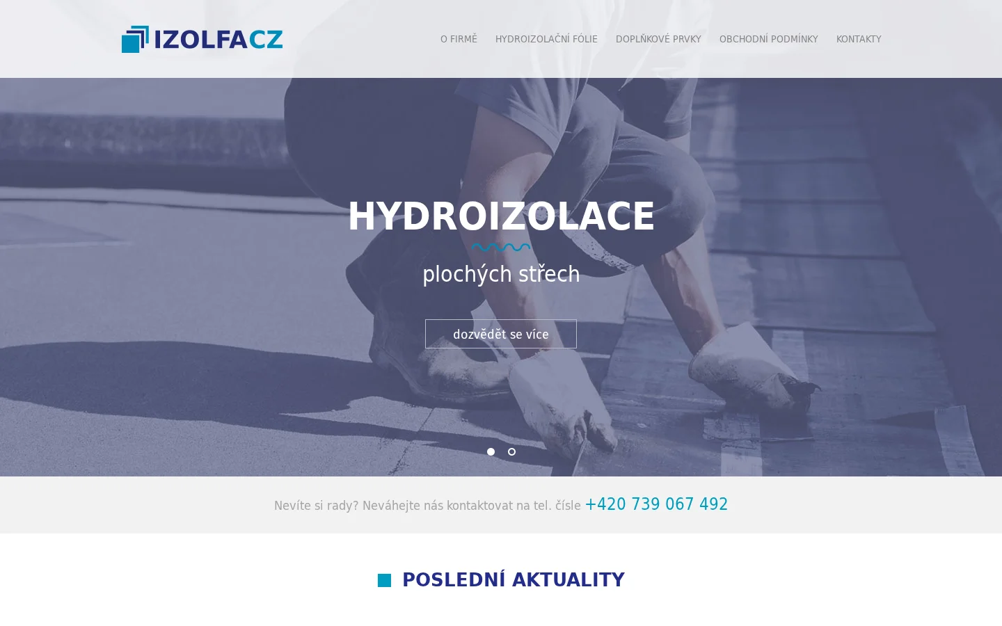 IZOLFA CZ, s.r.o. website
