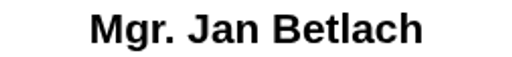 Mgr. Jan Betlach logo