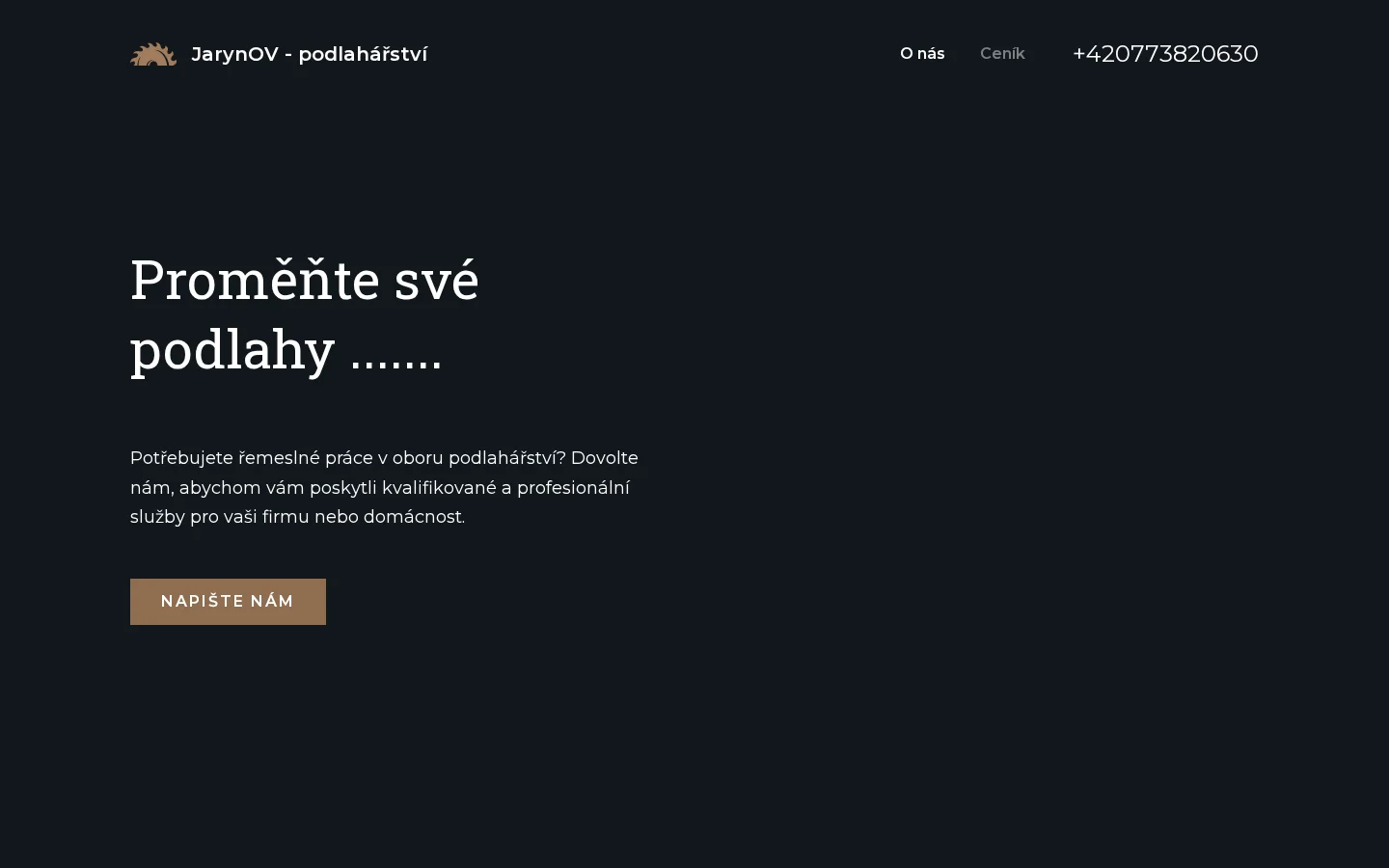 Podlahářství Jaroslav Scharbert website