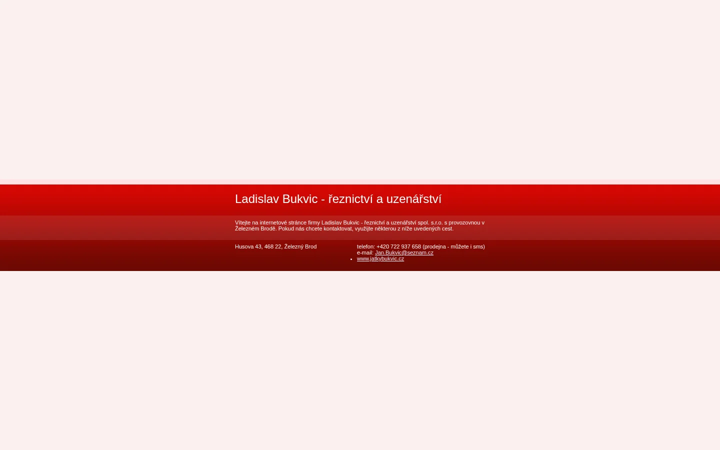 Ladislav Bukvic - řeznictví a uzenářství s.r.o. website