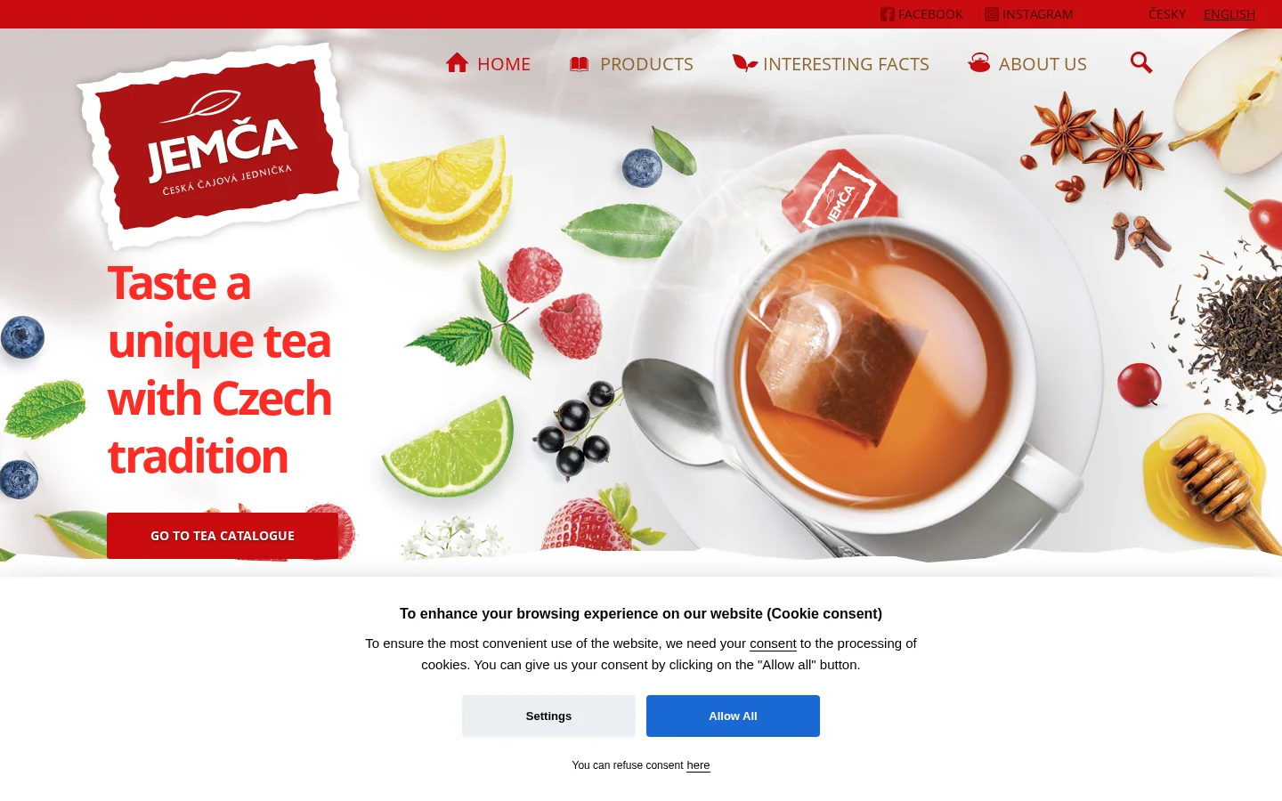 JEMČA a.s. website