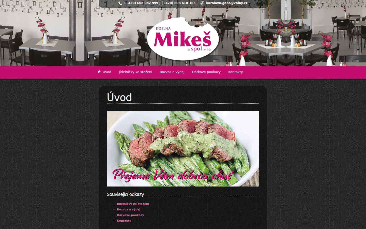 Jídelna Mikeš website