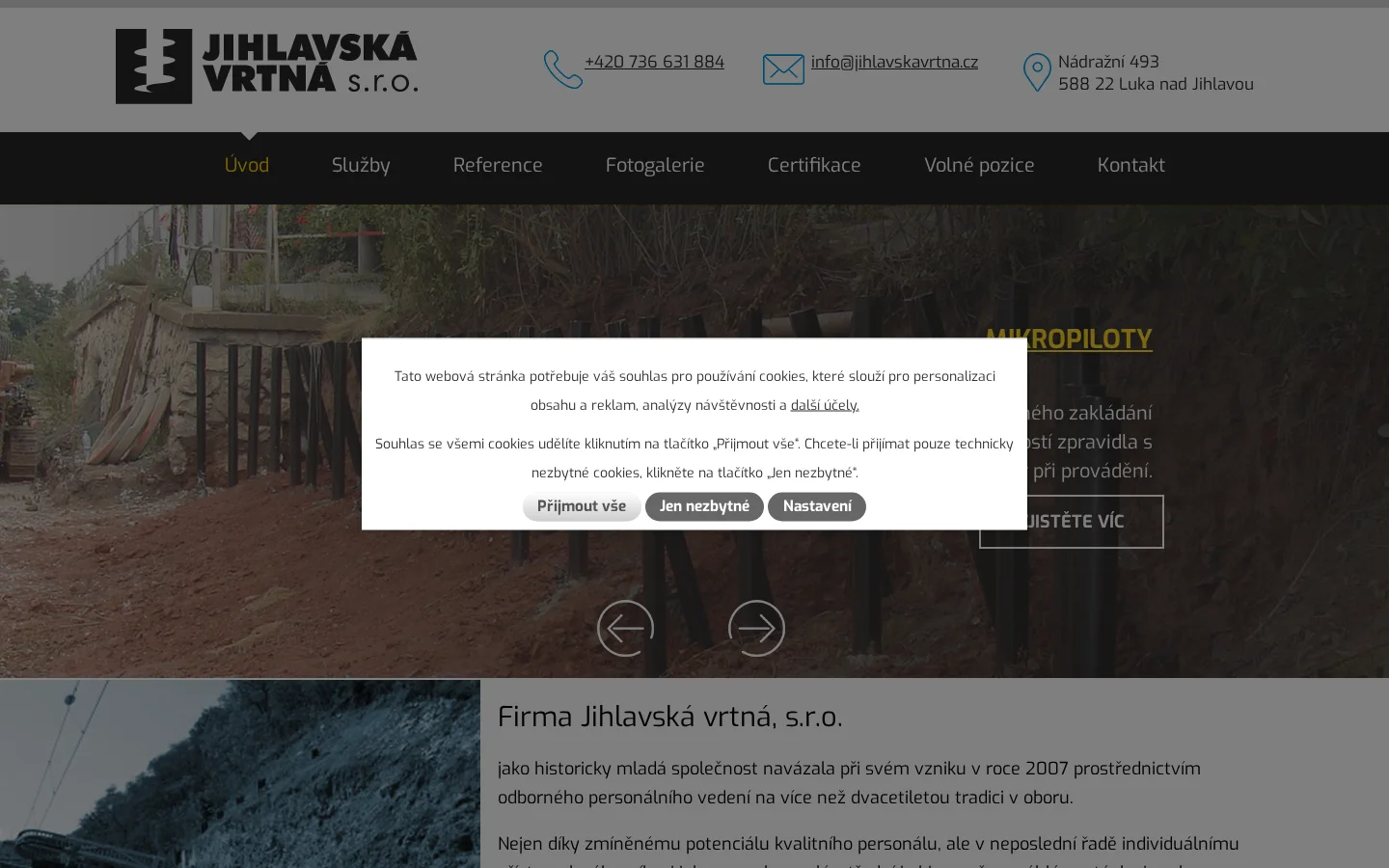 Jihlavská vrtná website