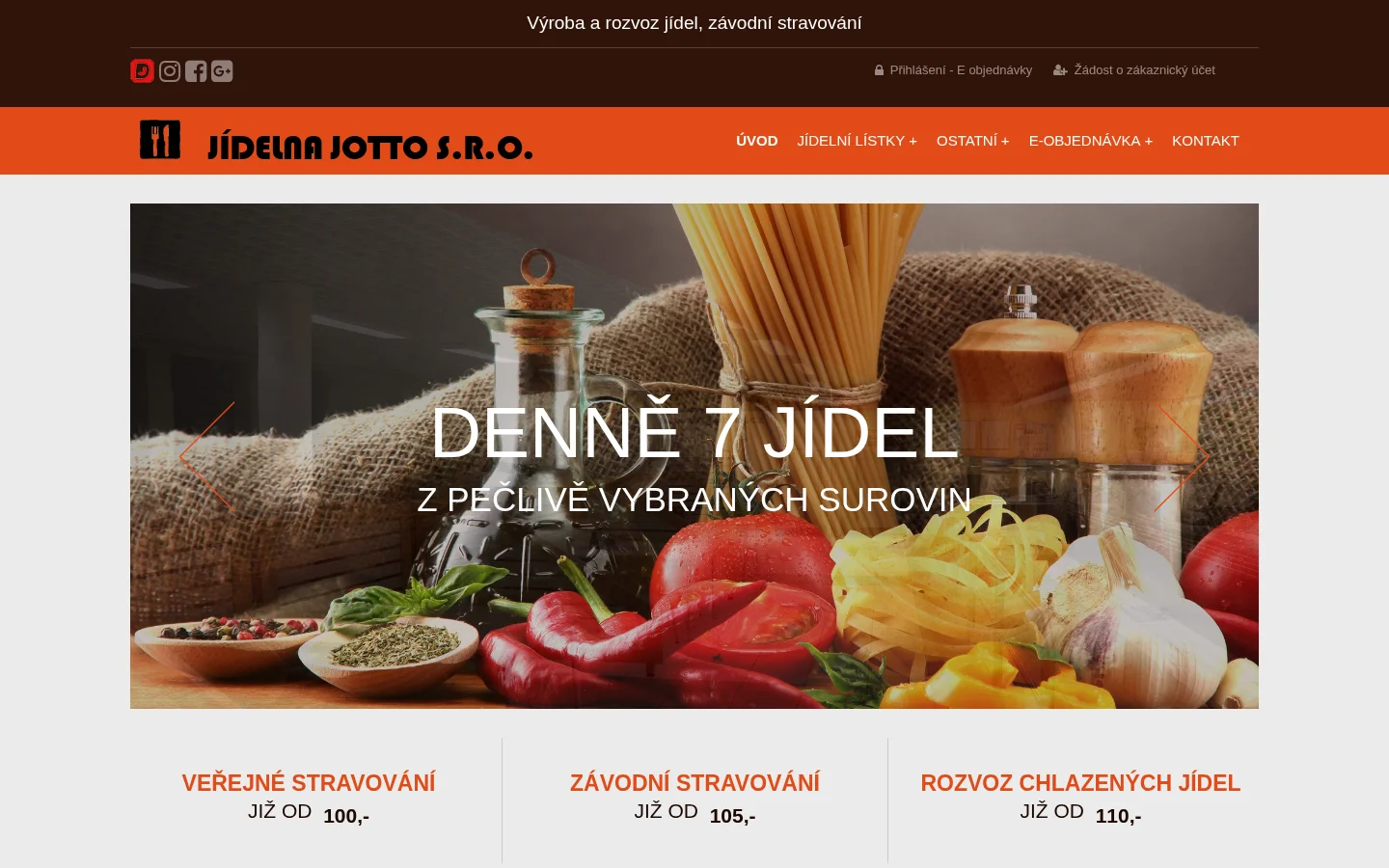 Jídelna JOTTO website
