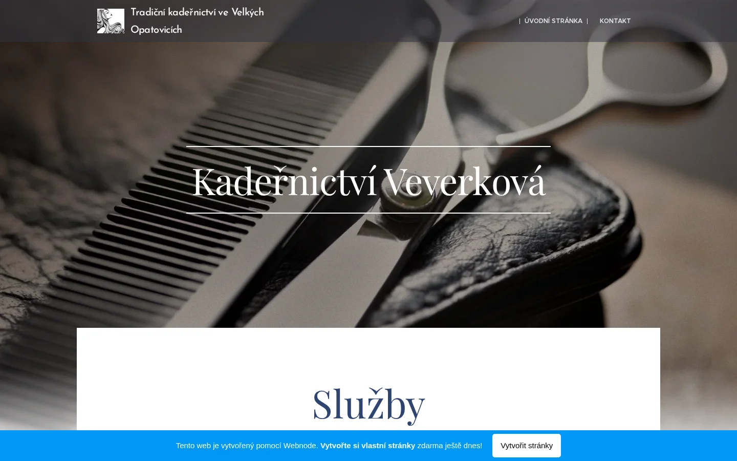Kadeřnictví Helena Veverková website