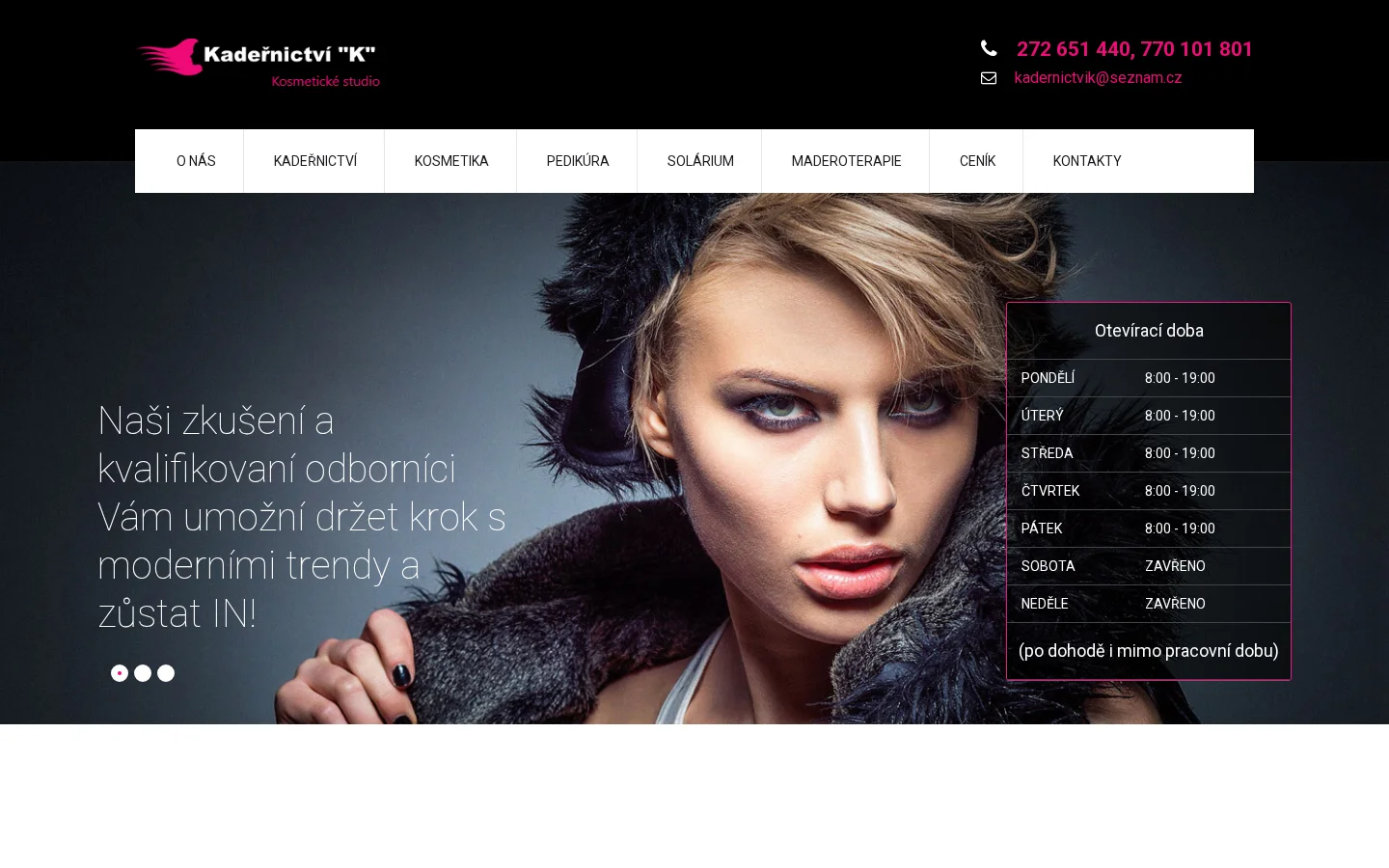 Kadeřnictví "K" website