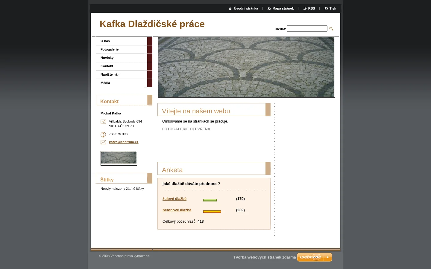 Kafka Dlaždičské práce website