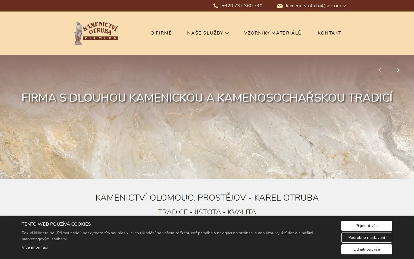 Kamenictví OTRUBA website