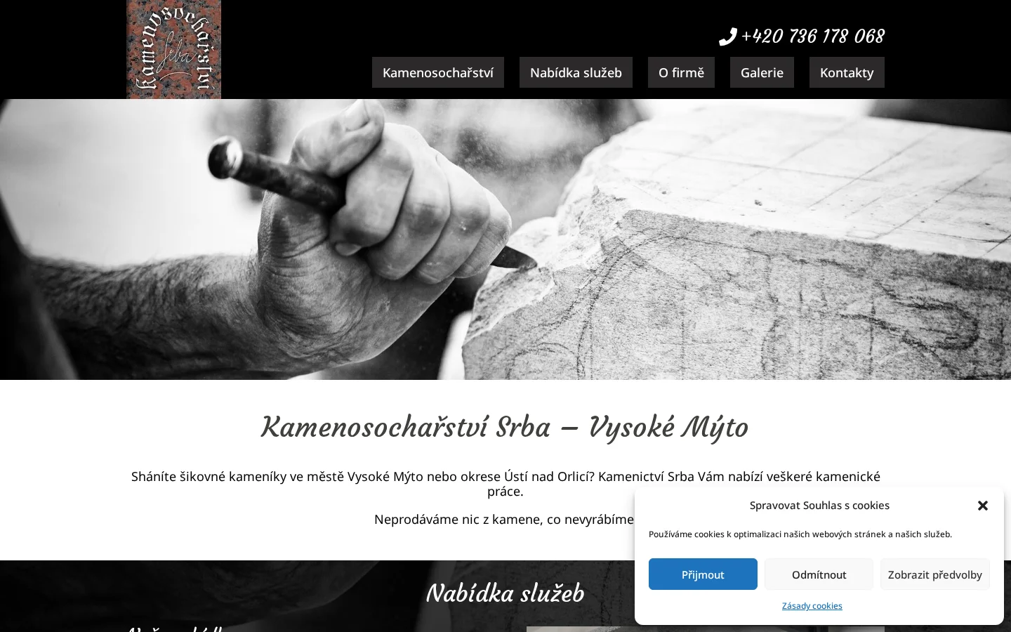 Kamenosochařství Srba website