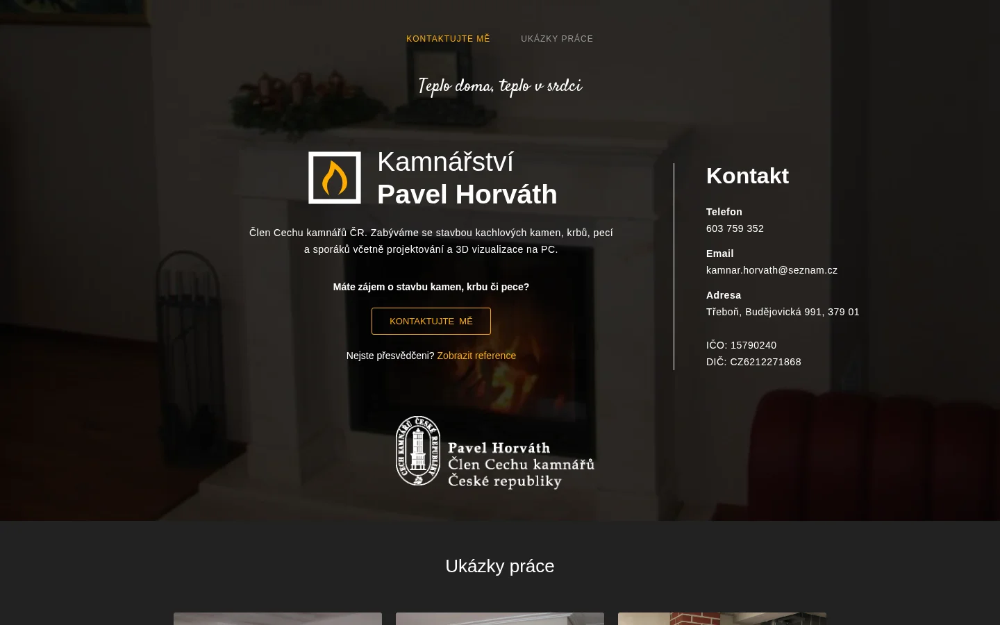 Kamnářství Pavel Horváth website