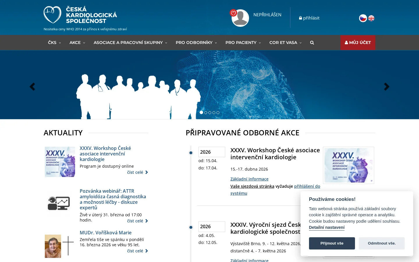Česká kardiologická společnost website