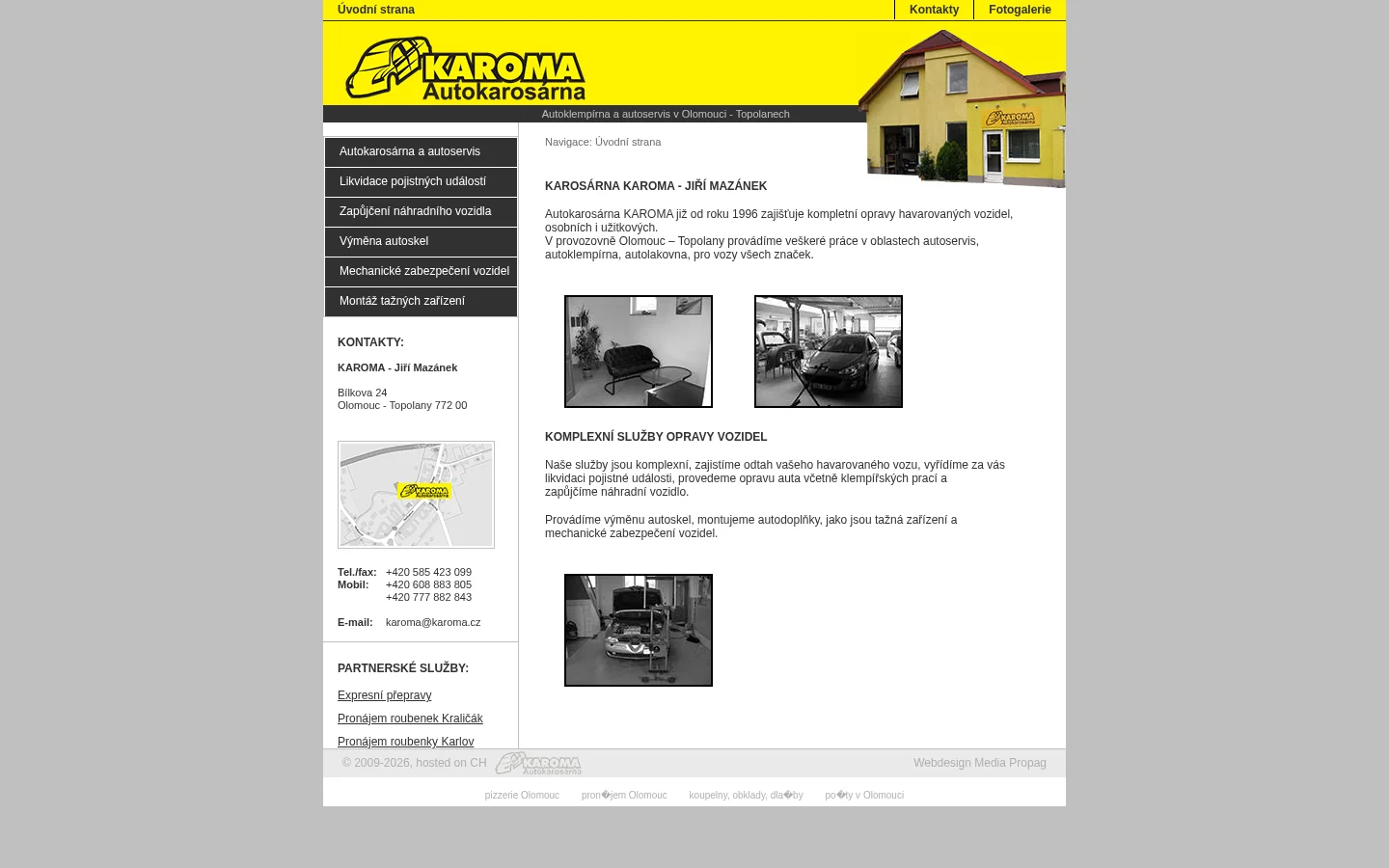KAROMA Autokarosárna website