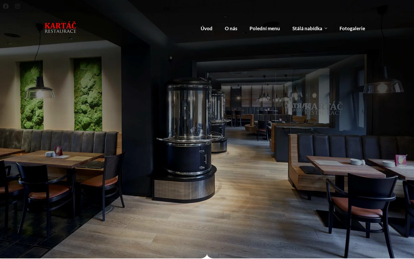 Restaurace Kartáč website