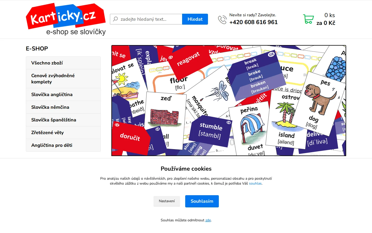 Karticky.cz website