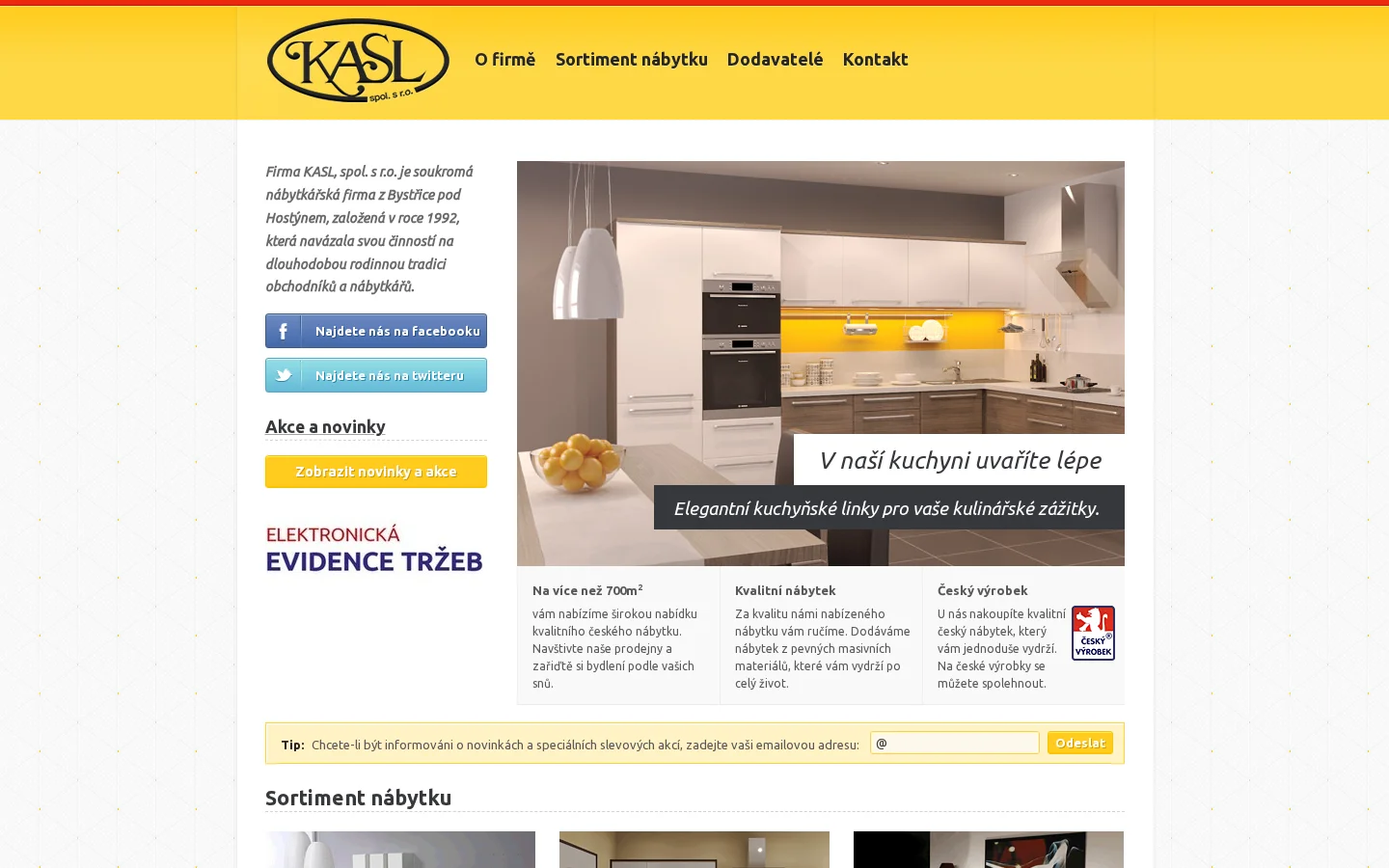 KASL nábytek website