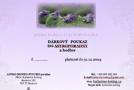 Astrolog-psycholog PhDr. Katherine Koting logo