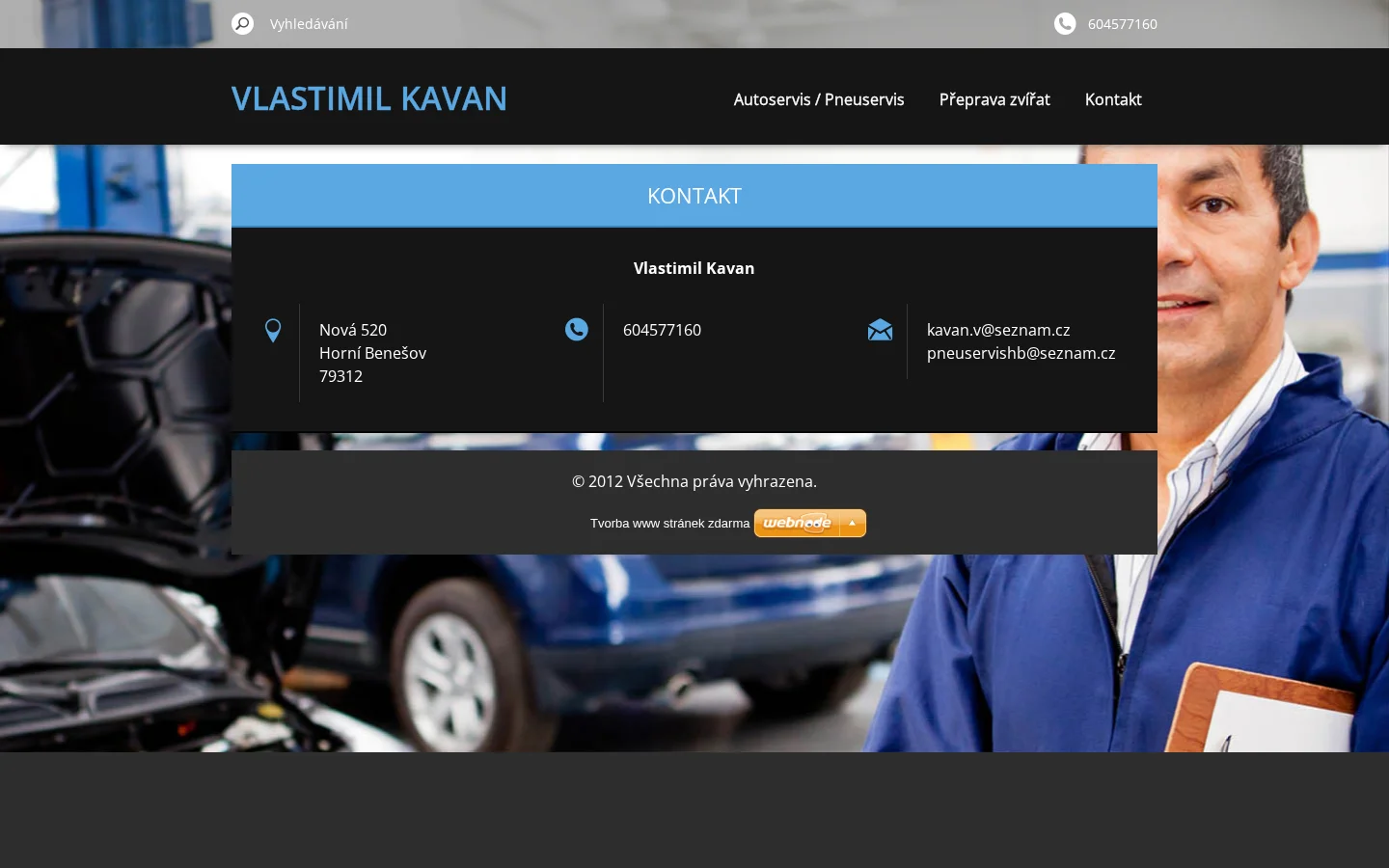Vlastimil Kavan website