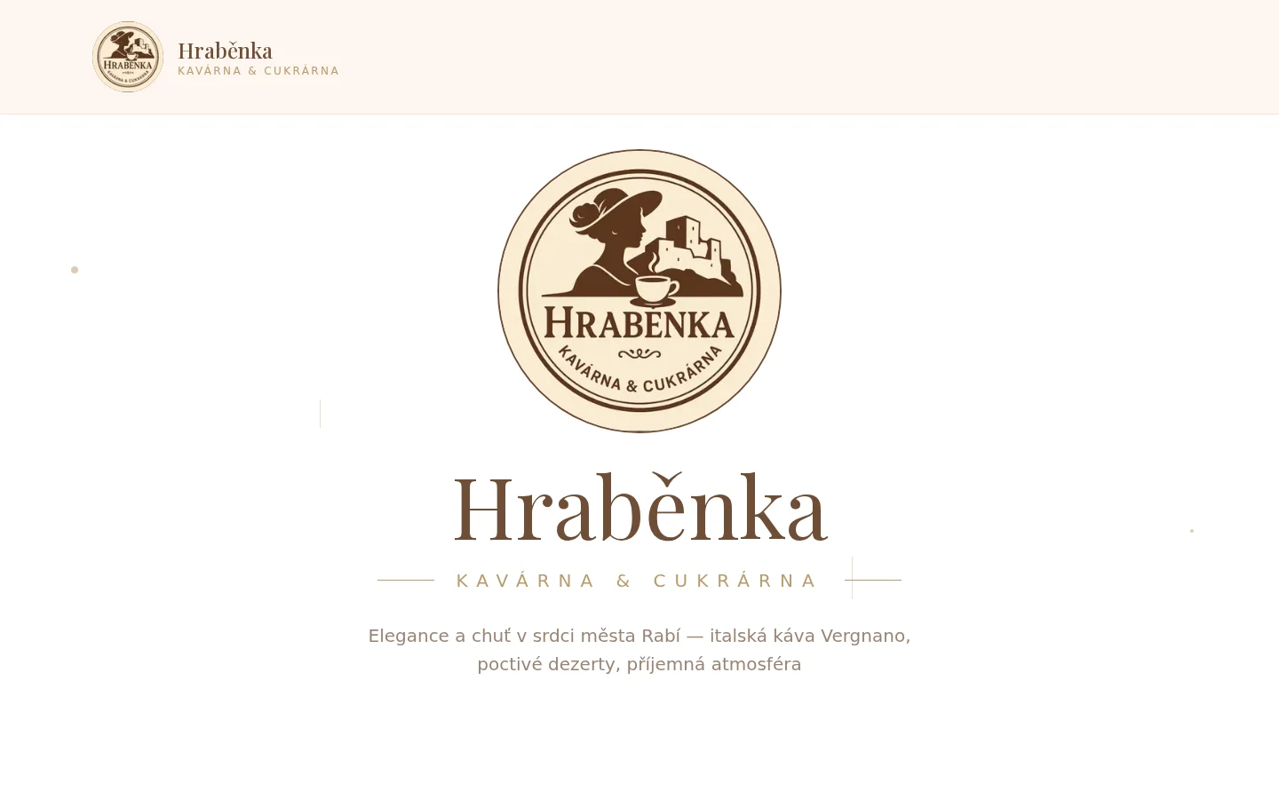 Kavárna Hraběnka website