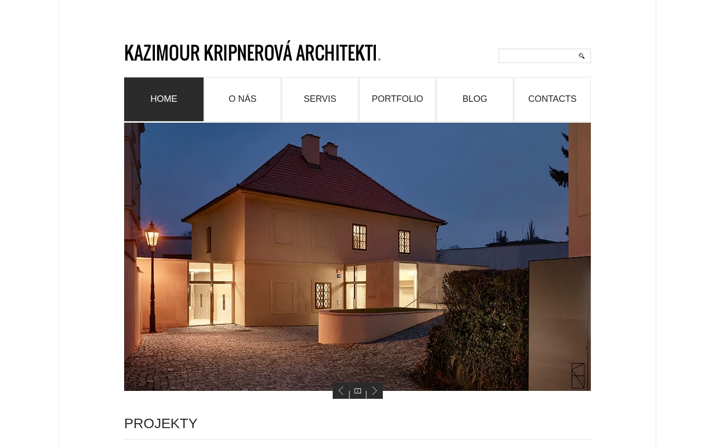 KAZIMOUR KRIPNEROVÁ ARCHITEKTI website