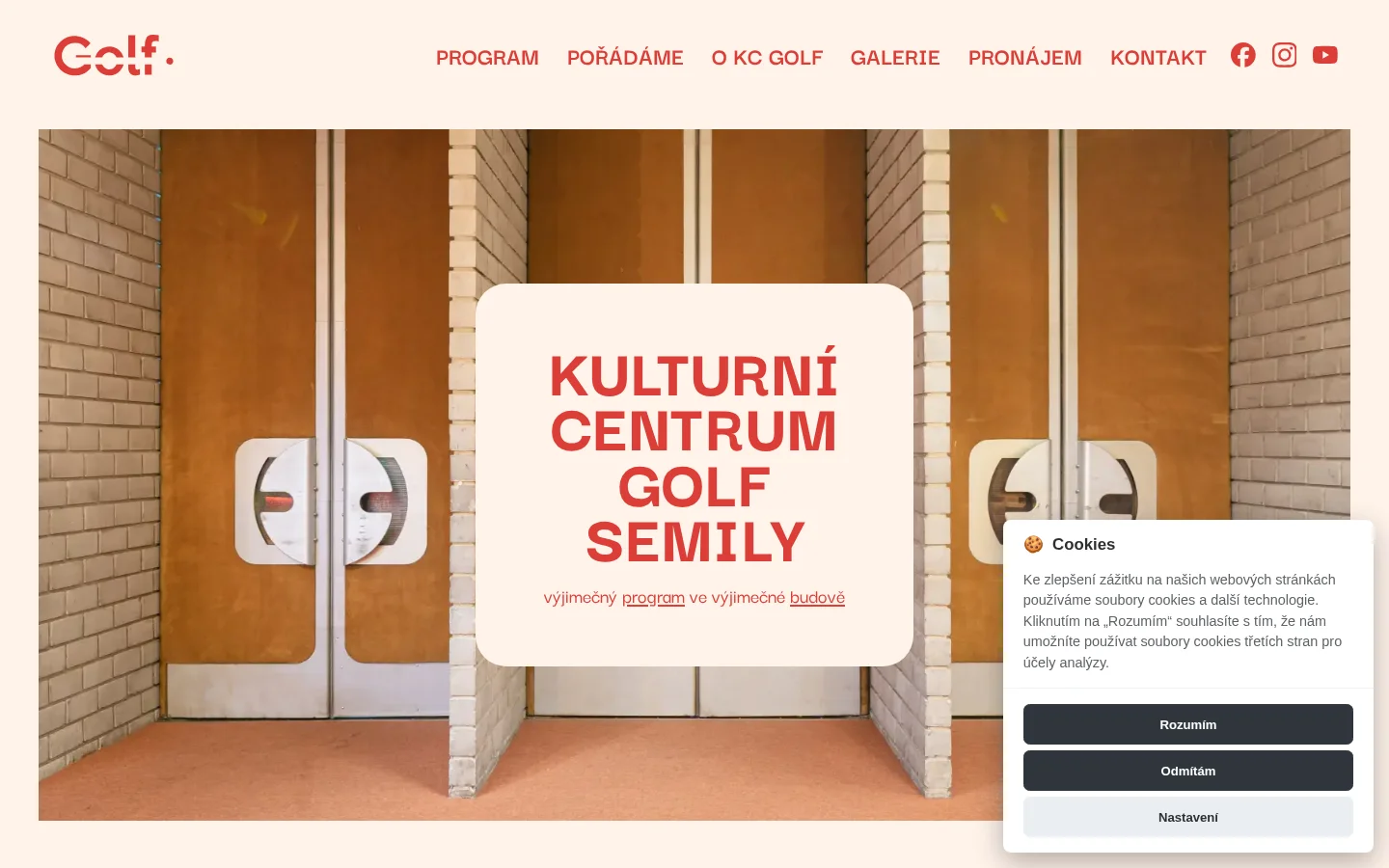 Kulturní centrum Golf website