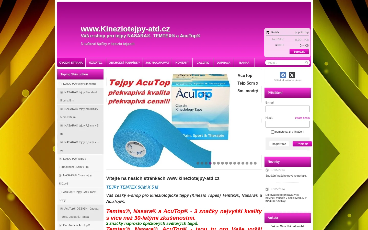 Kineziotejpy-atd.cz website