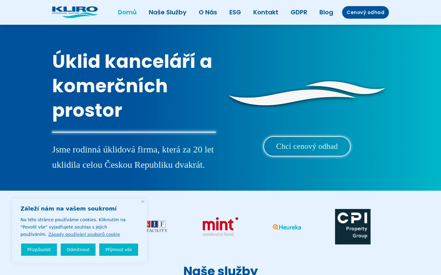 KLIRO, spol. s r.o. website