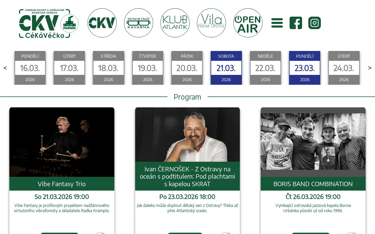 Klub Parník website