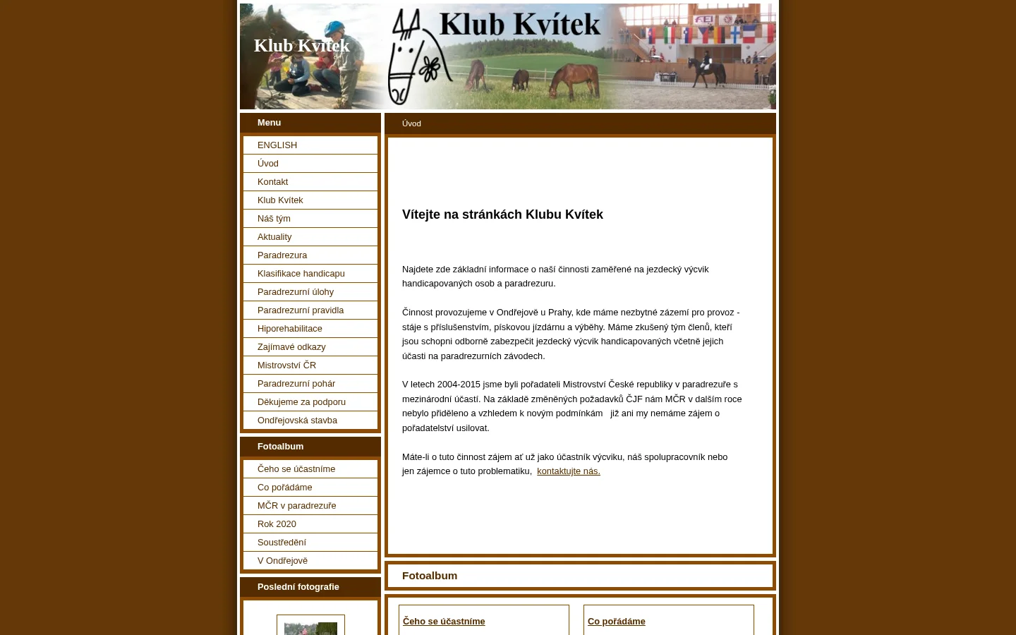 Klub Kvítek website