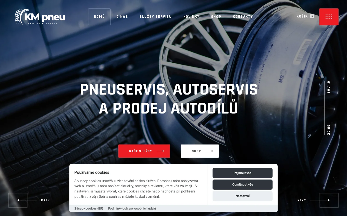 KMshop.cz website