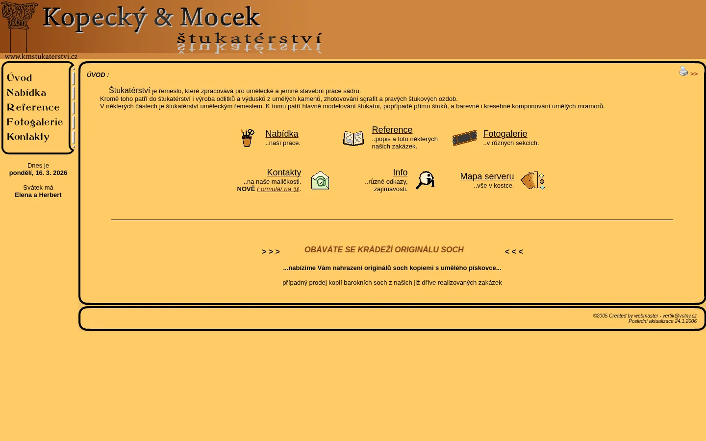 Štukatérství Kopecký & Mocek website