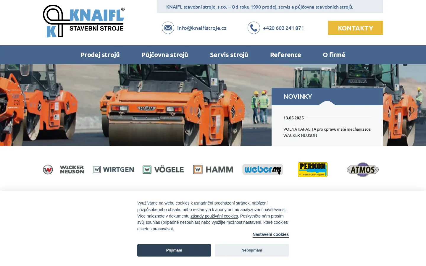 KNAIFL stavební stroje s.r.o. website
