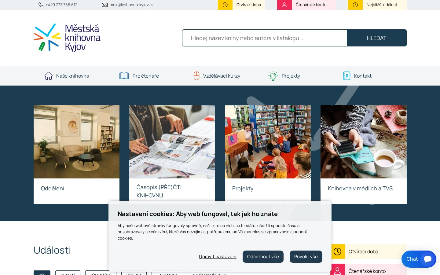 Městská knihovna Kyjov website