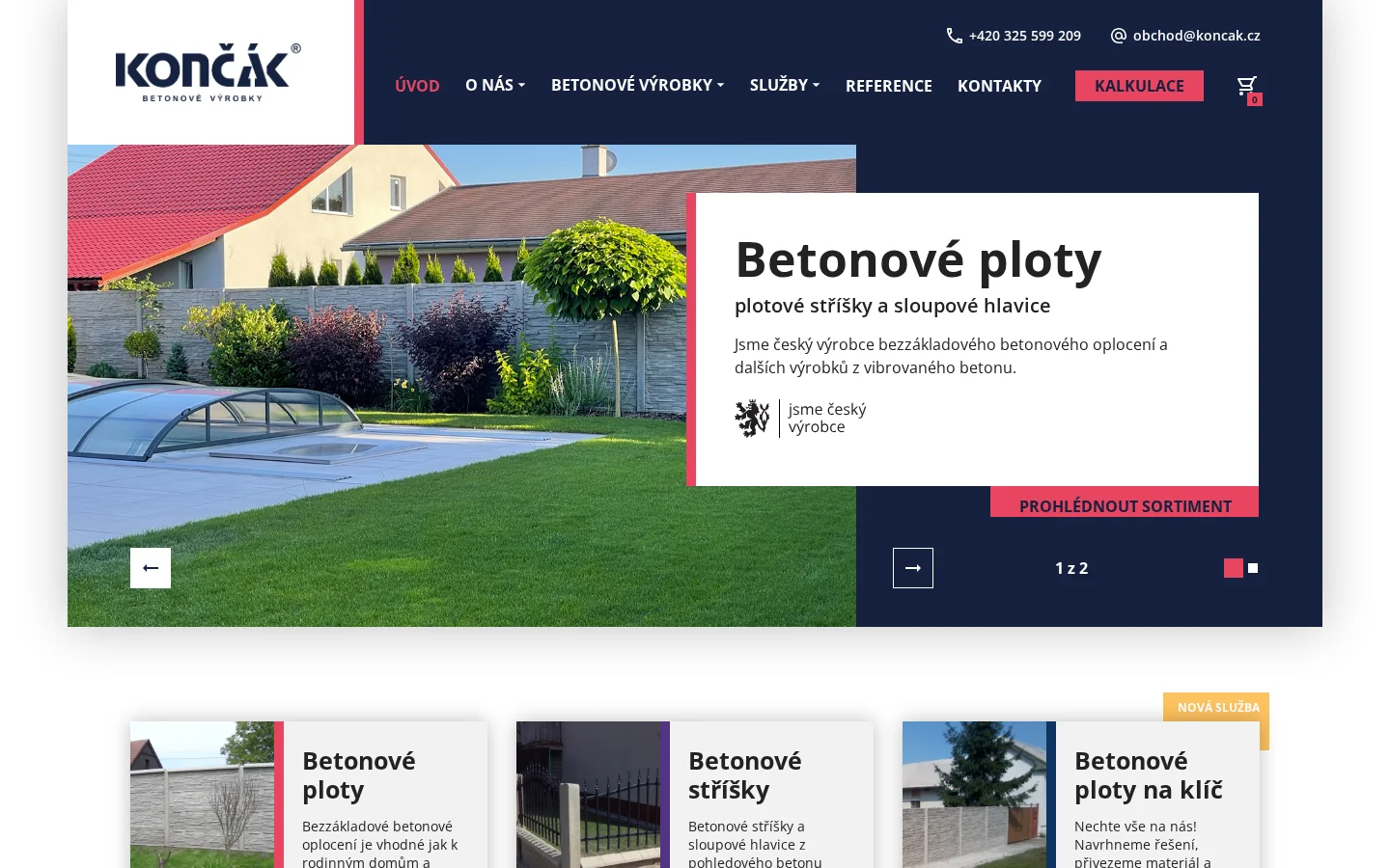 KONČÁK, s.r.o. website